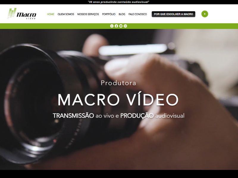 Capa do site Macrovideo